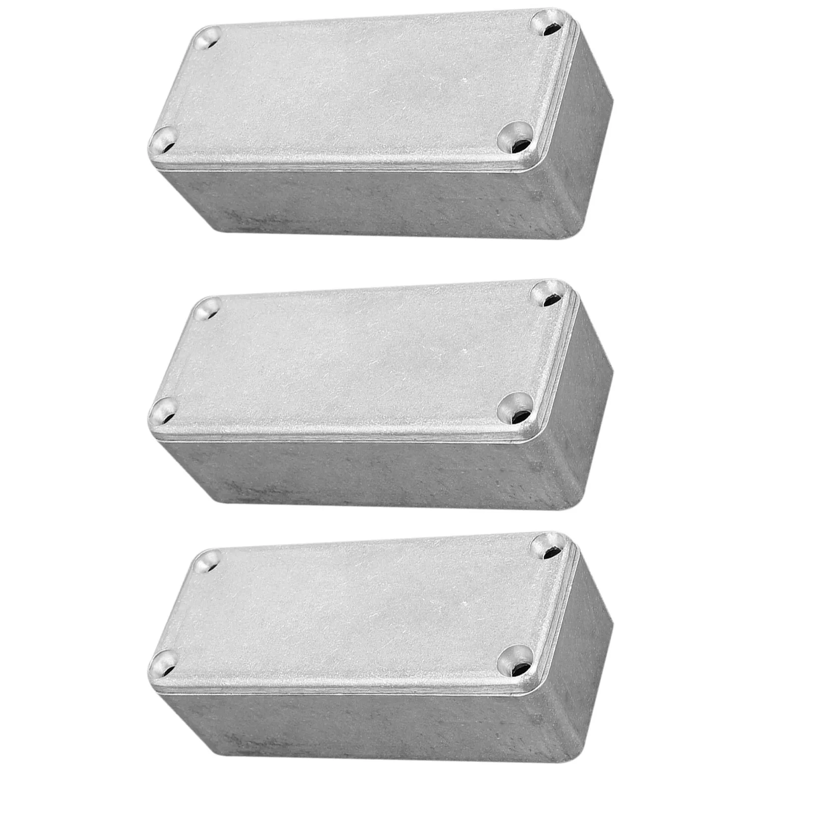 3Pcs Diecast Guitar Pedal Enclosure Aluminum 1590A 92x38x31mm Unfinished DIY Effects Stomp Box Protective Electronics Box