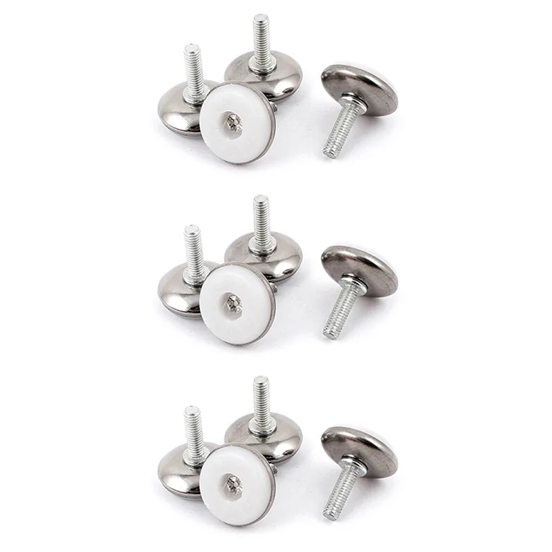 Fresh Furniture Adjustable Screw On Glide Leveling Foot Feet M6x20mm 12 Pcs