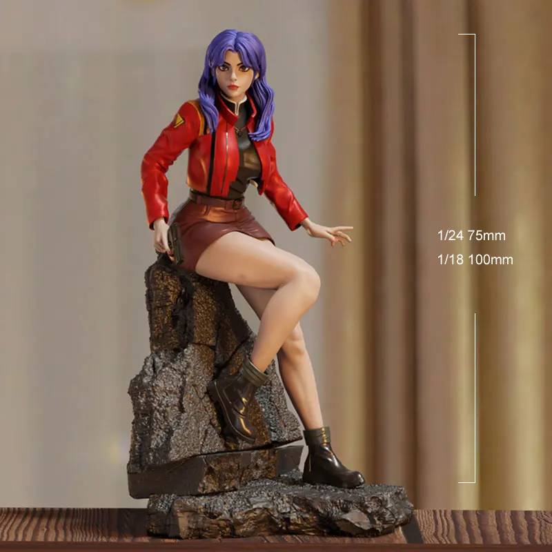 1/24 75mm 1/18 100mm Resin Model EVA Girl  Figurine Unpainted 1/24 75mm Figurine RW-1459