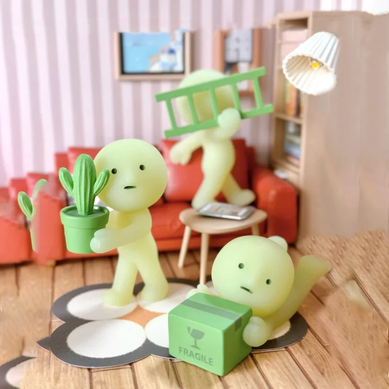 

Smiski слепая коробка в стиле Porter Luminous Vision Kawaii модель орнамент кукла пятно оригинальное аниме периферийное украшение подарок на день рождения