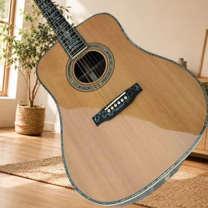 41 Inch D45 Deluxe Red Cedar Top 6 Strings Acoustic Guitar Rosewood Back Sides Ebony Bridge Beginner Classic Gift Free Delivery