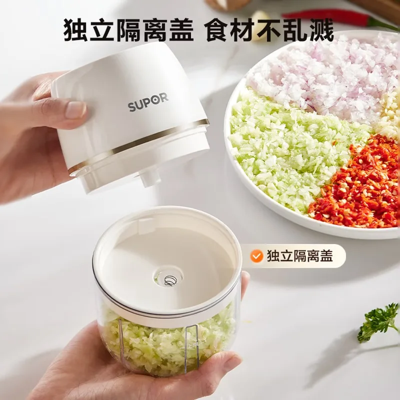 SUPOR Home Meat Grinder Compact, Multifunctional Food Processor, Blender, and Garlic Masher Portable Baby Food Maker