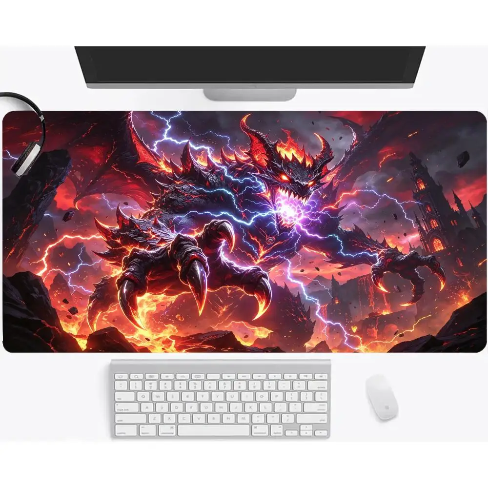Lava Mecha Thunder Strike Play Mat Smooth Cloth Surface Precision Tracking For Gaming Home Decor