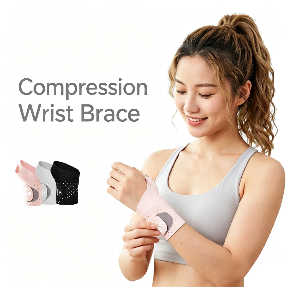 Ultra-Thin Compression Wrist Wrap Support for TFCC Pain Relief Sprain Tendonitis - for Tennis Gym Daily Work - Fits Both Hands