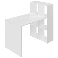 WOLTU White Wooden PC Computer Desk Office Corner Table with Shelf Storage 120x63cm Workstation for Study Living Room Bedroom