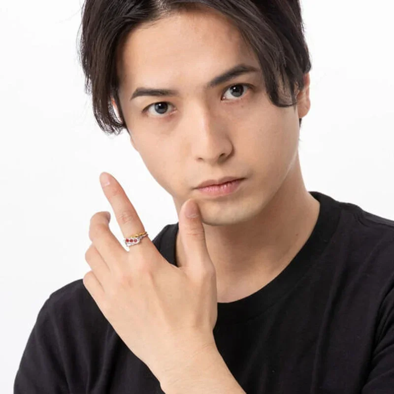 Masked Rider OOO TAJADOL Set Ring Woman Kamen Rider Design Fashion Rings Man Anime Accesorios Cosplay Zinc Alloy Unisex Jewelry