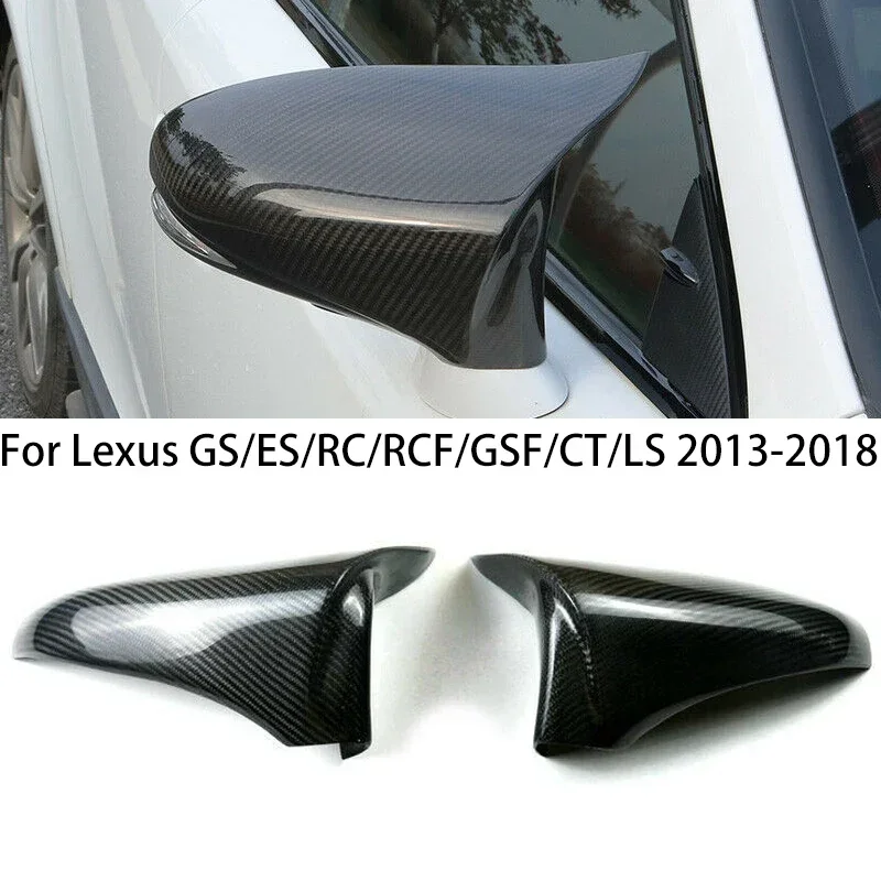 

Real Carbon Fiber For Lexus GS ES RC RCF GSF CT LS 2013 2014 2015 2016-2018 Car Rearview Side Mirror Case Covers Trim Cap