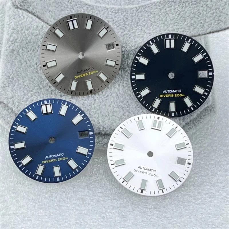 NH35 28.5mm Dial Green Luminou Matte Face Yuanzu Modification Refit Suitable for NH36 Movement Automatic Mechanical Watch