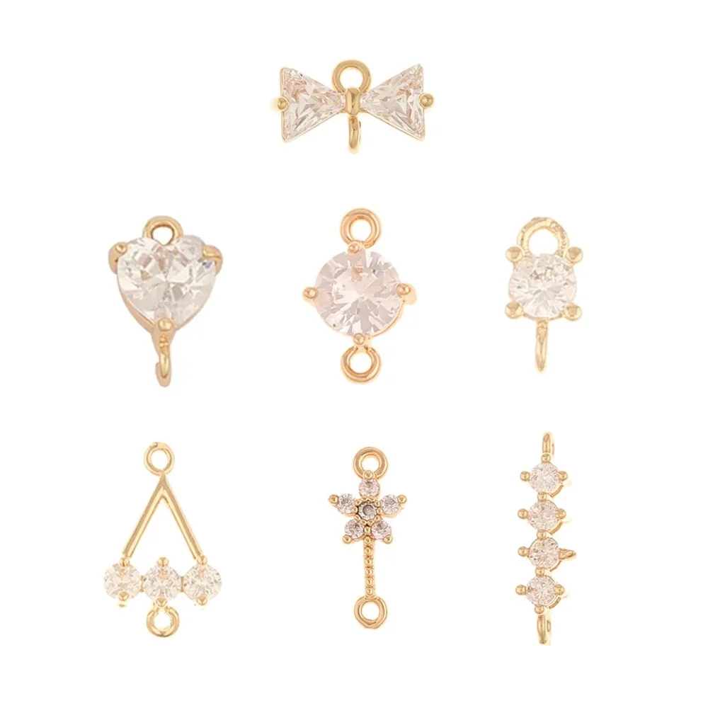 

Сердечный дизайн, 100 шт., аксессуары для браслетов/подвески с цирконием/ручная работа/фурнитура и компоненты для ювелирных изделий/изготовление своими руками/разъемы для сережек