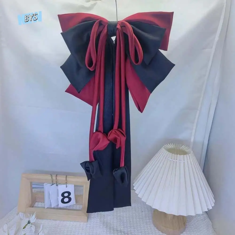 

Заколка для волос с большим бантом из сплава, милый контрастный цвет, атласная лента, головной убор, 4-слойная заколка, рождественский аксессуар для волос, вечерние