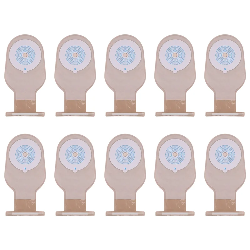 Sacos de ostomia pork, malotes drenáveis de uma peça para colostomia, ileostomia, cuidados com a estoma, 20-60mm, válvula de drenagem econômica, sacos de colostomia