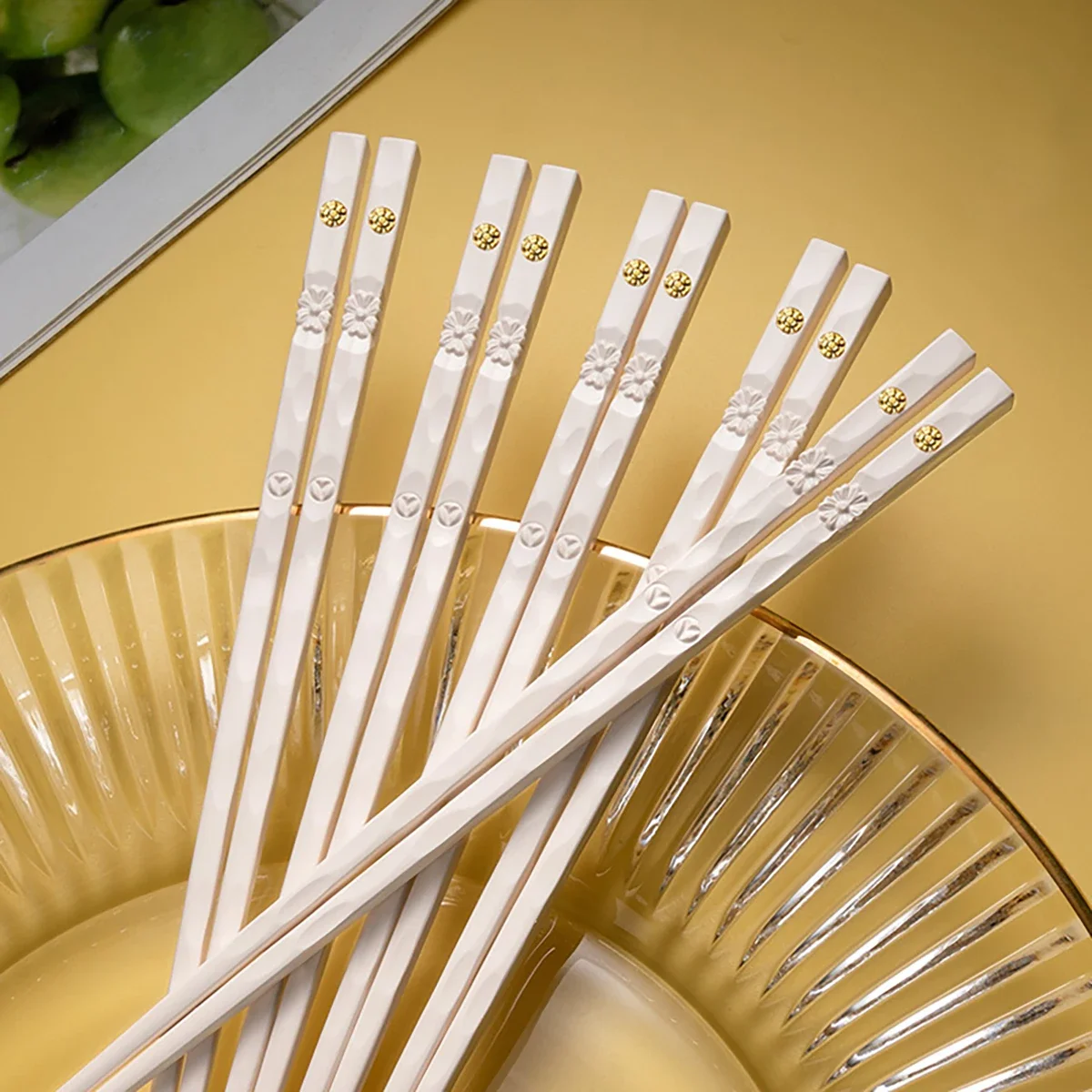 5 Pairs Reusable Chopsticks Korean Chopsticks Dishwasher Chopsticks Washable Food Grade Chopsticks Non Slip Easy To Use