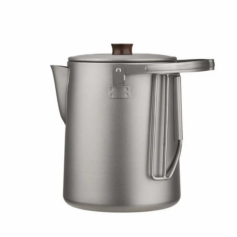 

Customizable Pure Titanium Kettle Outdoor Camping Large Capacity Coffee Pot Portable Titanium Alloy Boiling Water Teapot Boiling