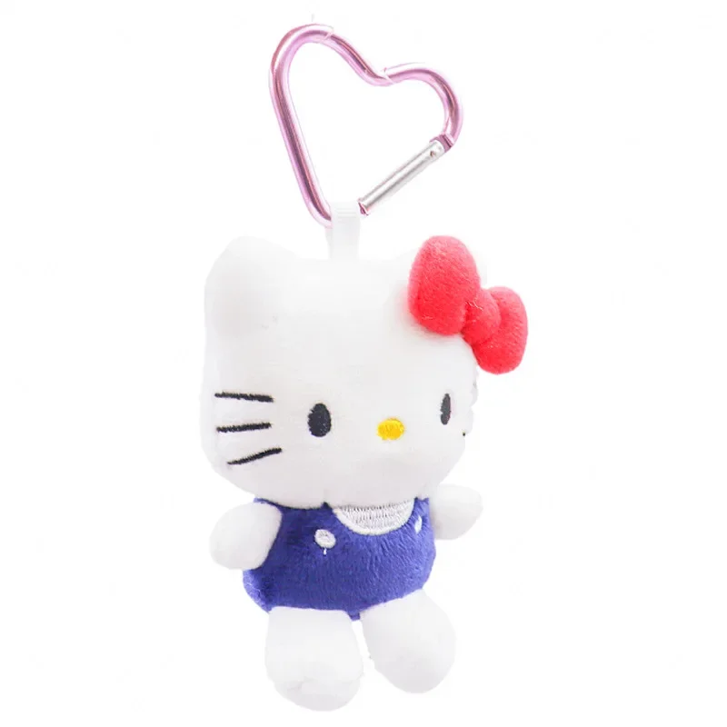 Porte-clés en peluche Sanurgente Hello Kitty pour filles, jouets en peluche Kawaii KT Cat, pendentif doux, dessin animé beurre, cadeau d'anniversaire, 10cm