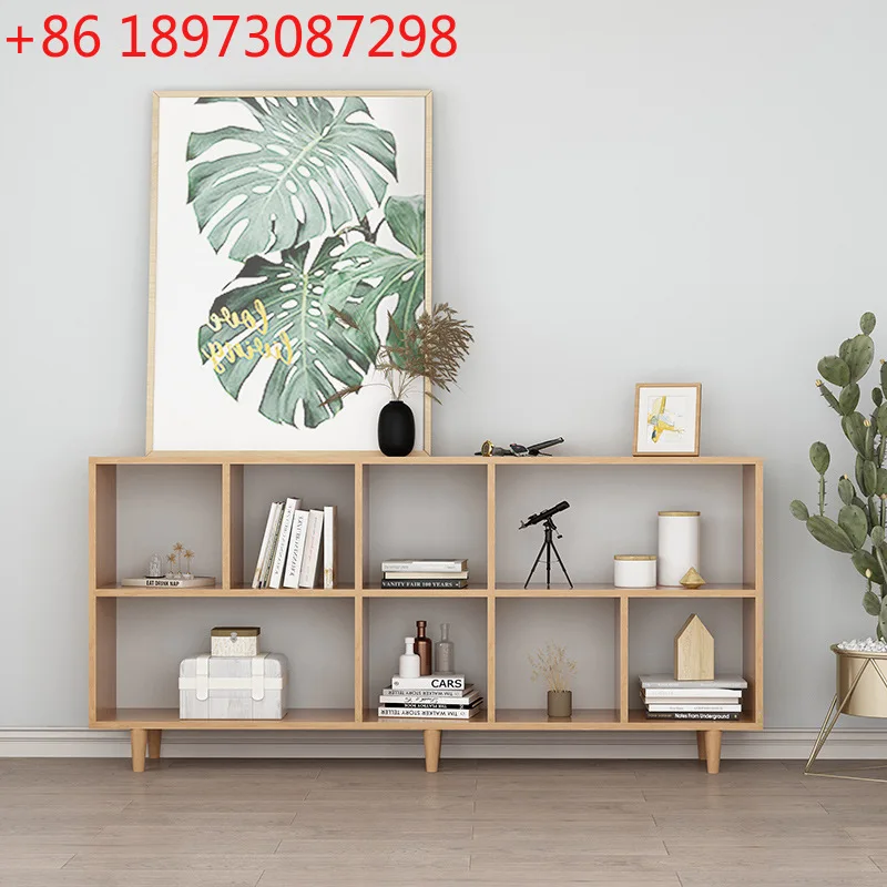 

Японская решетчатая книжная полка из цельного дерева, напольная стойка для гостиной, шкаф для хранения журналов