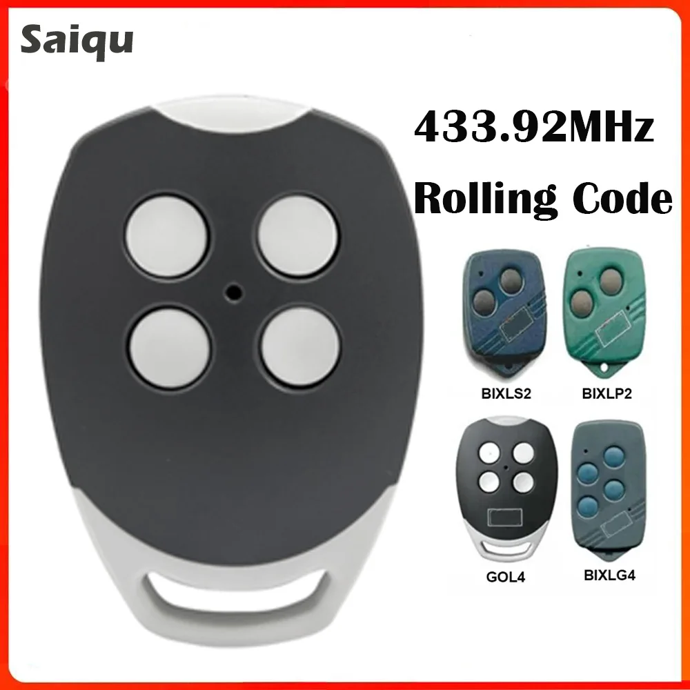 Garage Door Remote Control 433MHz Rolling Code GOL4 BIXLS2 BIXLP2 BIXLG4 433.92MHz Remote Control For Garage Door Gate