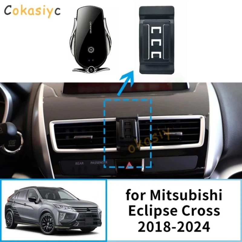 Suporte de celular para carro, para mitsubishi eclipse cross 2018 2019 2020 2021 2022 2023 2024, suporte de gps, navegação, automático