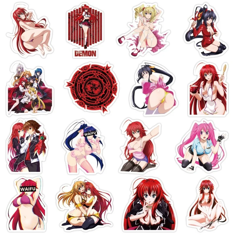 10/50PCS  High School DXD Anime Stickers Graffiti For Laptop Luggage Phone Skateboard Cup Hentai Sexy Girl Sticker Waifu Decal