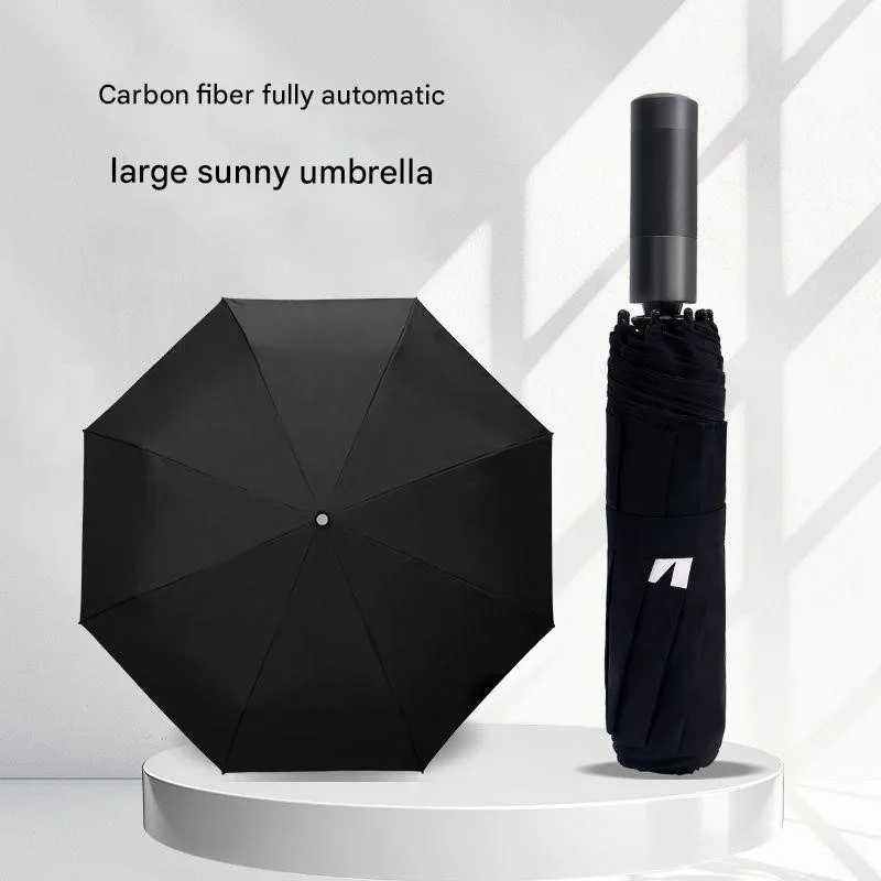 

For BMW High-end Carbon Fiber Fully Automatic Enlarged Folding Umbrella Tri-fold Black Glue Sunscreen Advertising Gift Umbrella