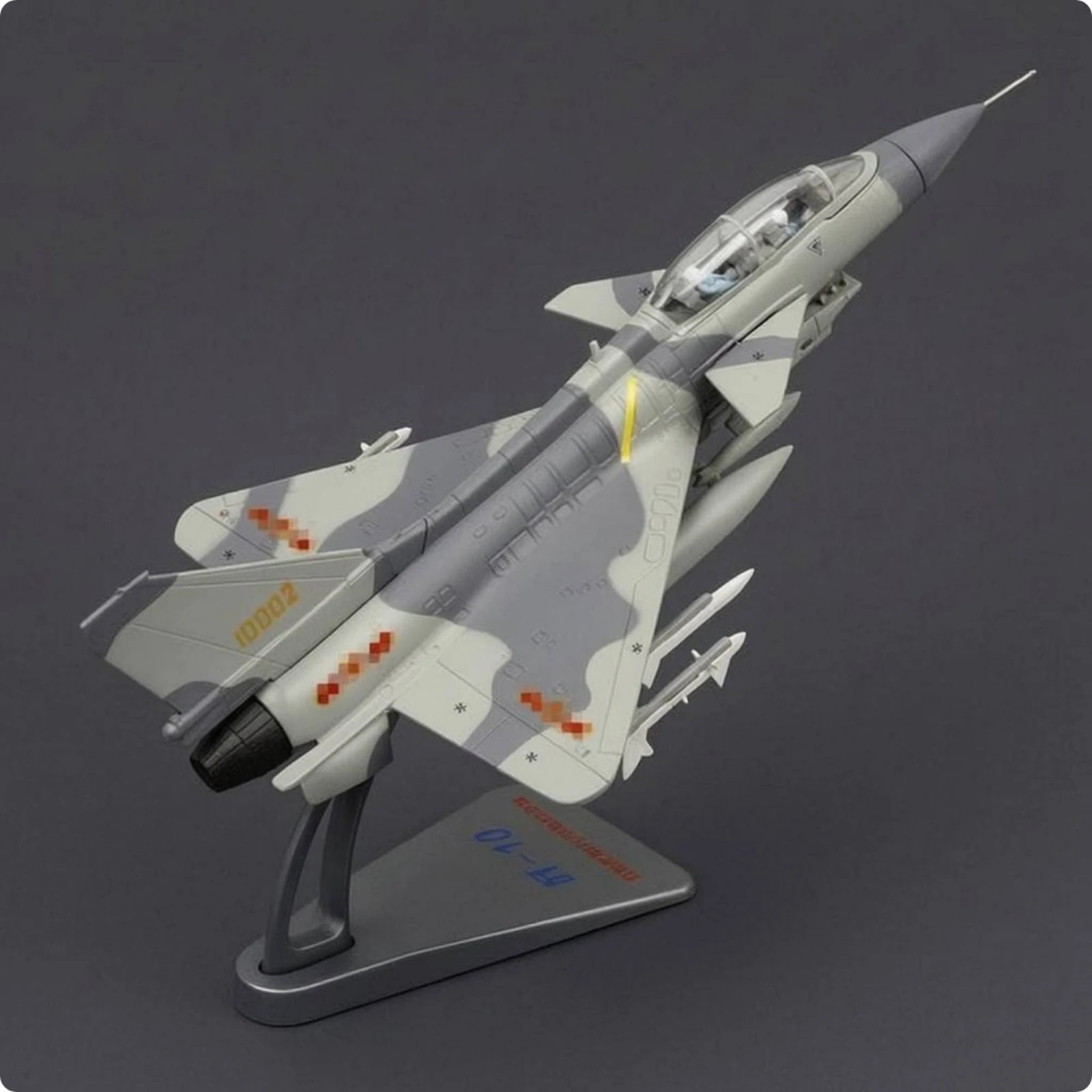 

J-10C Model Aircraft Static Display J-10 Fighter Model Diecast Jet Alloy Metal Airplane Model High Definition for Office