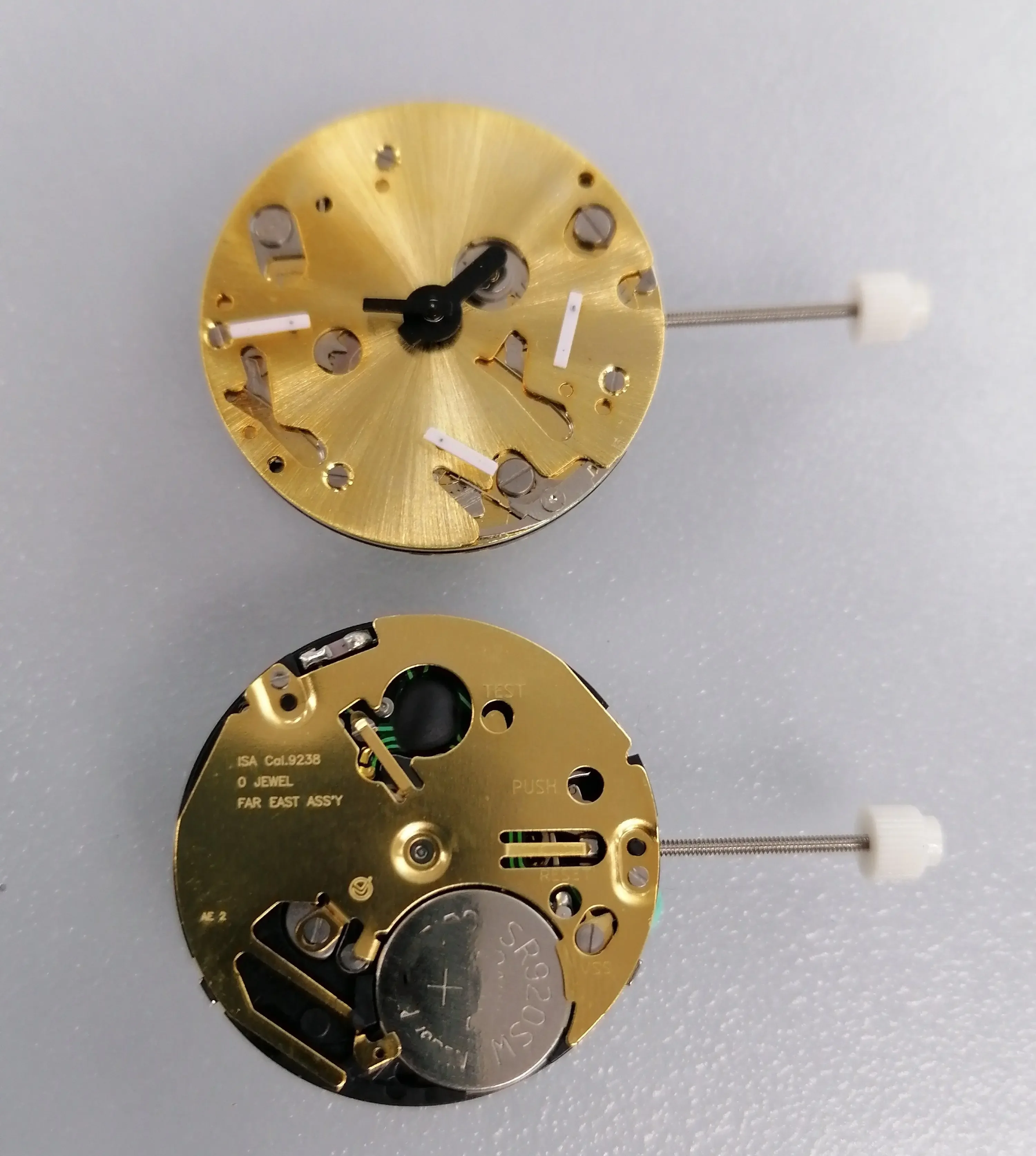 حركة سويسرية أصلية ISA 9238 6 أيدي ذهبية وفضية 9238 ملحقات حركة كوارتز