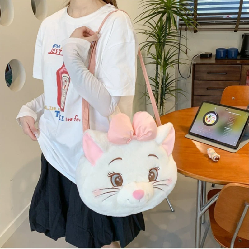 2025 ديزني جديد لطيف ماري كات أفخم سعة كبيرة حقيبة كروسبودي فتاة حلوة القلب متعددة الأغراض الكرتون على ظهره #6