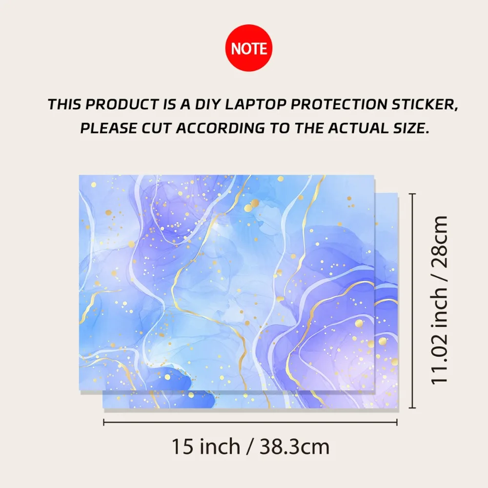 DIY 15inch Laptop Stickers Skins Waterproof Scratch-proof Notebook Computer Cover Skin PVC Creative Ultrabook Decorate Decal