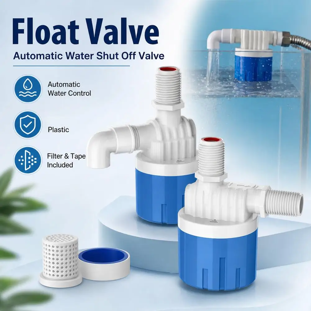 Automatic Water Level Control Float Valve Plastic Water Tank Auto Shut Off Inlet Valve for Aquarium Water Tower