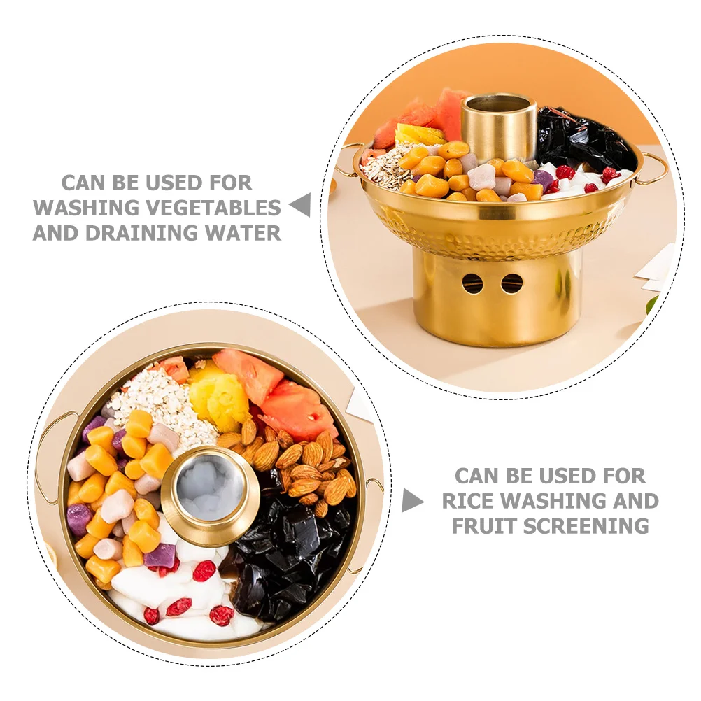 

20 см десерт из нержавеющей стали для фондю, сладкое пятно, горячий горшок для семейного ресторана, кемпинга, фруктовый горшок, сковорода Шабу, принадлежности для вечеринок, посуда