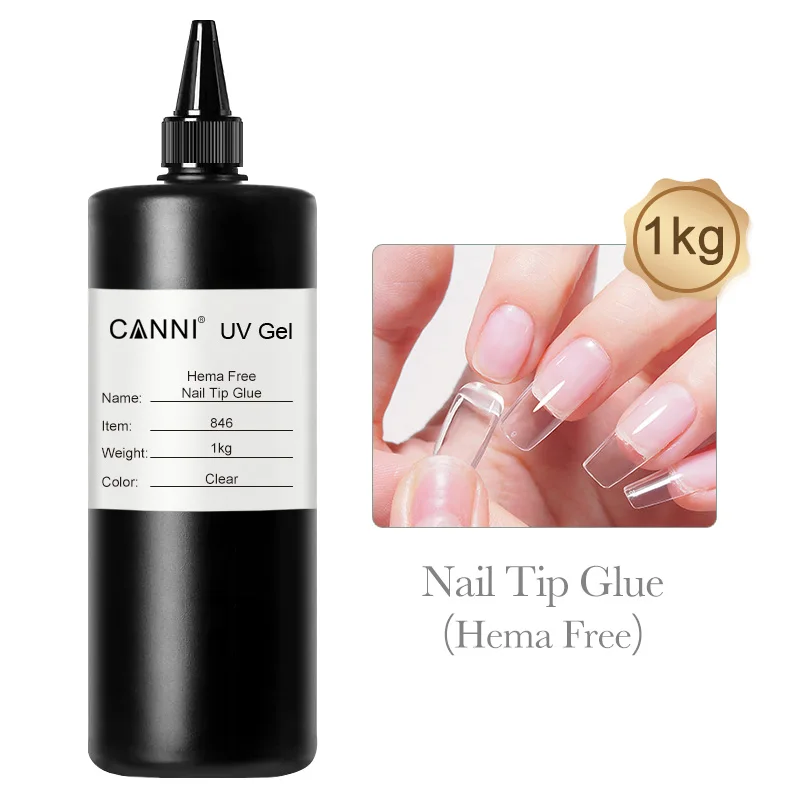 1L Canni HEMA FREE Long Wear Diamond Top Coat Color Nail Gel Polish Refillment Nail Salon Big Volume 1000ml Gel Nail Varnish