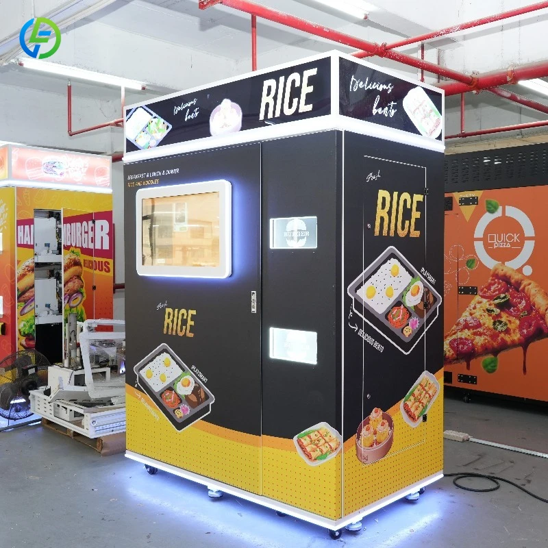 Meal Lunch Box Vending Machine with Touchscreen Smart Box Lunch Bento Vending Kiosk for Commercial Places FL Customized