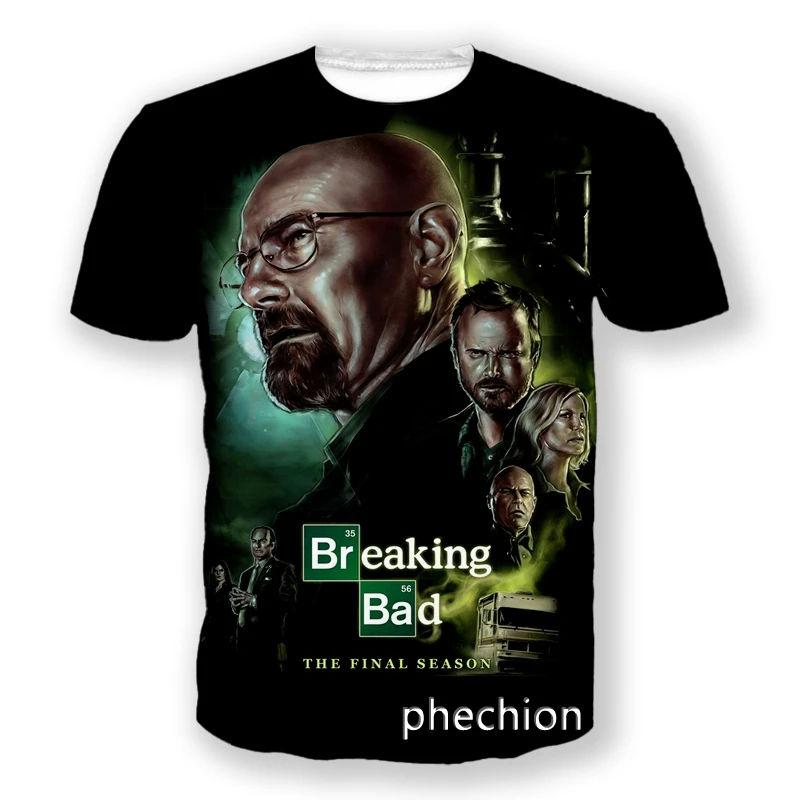 Футболка phechion Breaking Bad с 3D-принтом для мужчин и женщин, модная рубашка в стиле хип-хоп, унисекс, топ-поставщик, A269