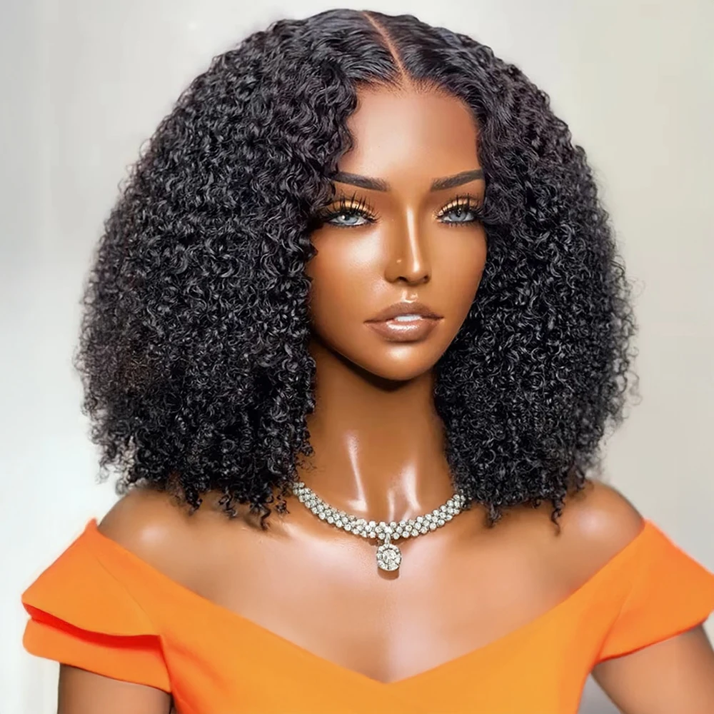 

Короткий боб Глубокая волна 13x6 Парик фронта шнурка Wear And Go Бесклеевой парик Человеческие волосы Предварительно выщипанные 250% Бразильский вьющийся парик с водой для женщин