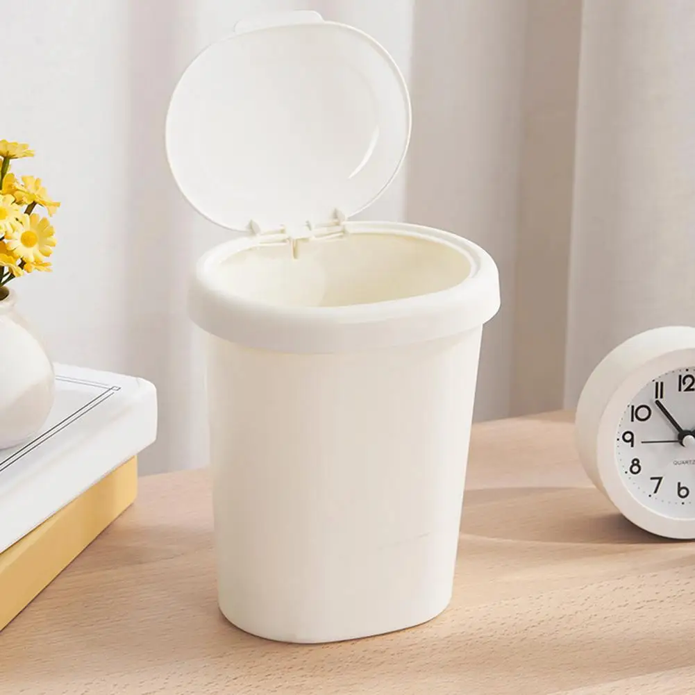 Plastic Garbage Can Easy Open Garbage Bin Household Garbage Container Small Lid With Odor Prevention Kitchen Trash Waste Can