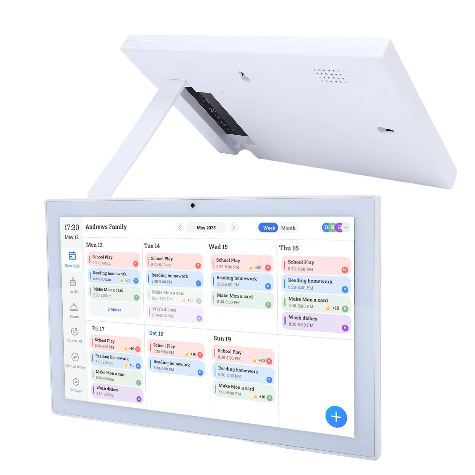 

【HOT】Smart Digital Calendar 10.1 Inch 1080P Full HD Interactive Touchscreen Family Planner Calendar with Tempered Glass Film