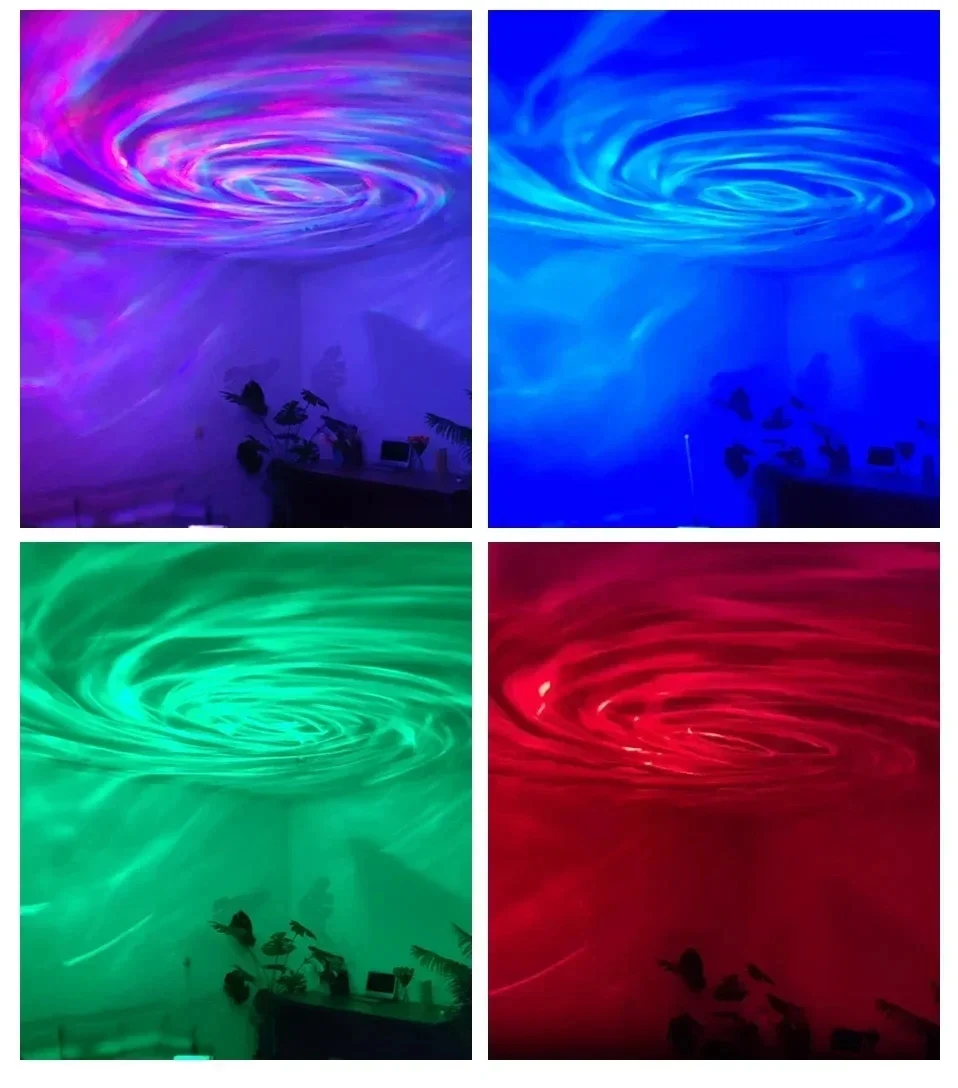 LED Northern Lights Galaxy Projector Aurora Starry Sky Lamp Bluetooth Speaker Remote Control Auto-Rotating for Room Party Decor