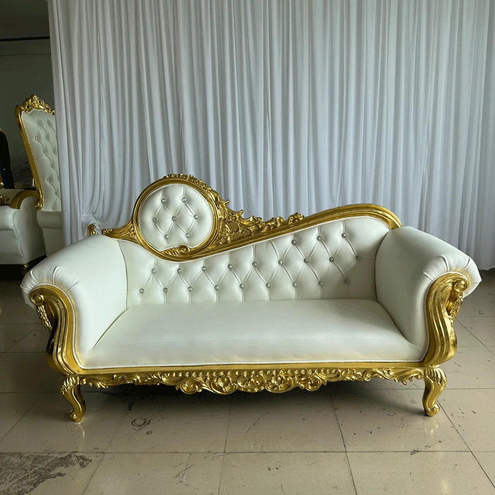 

King And Queen Royal Luxury Wedding Throne Chair For Groom And Bride