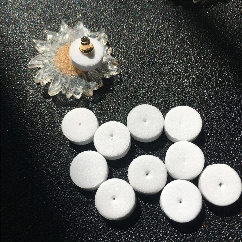 200/500Pcs Earring Pads White Foam Shockproof Anti-Push Disc Protective Mat DIY Ear Nuts Backs Jewelry Making Crafts Ornament