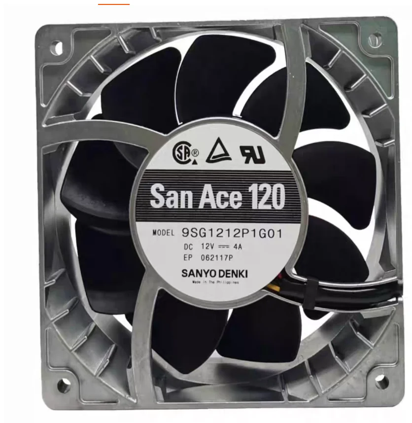 

SANYO DENKI 9SG1212P1G01 DC 12V 4A 120x120x38mm 4-Wire Case Cooling Fan