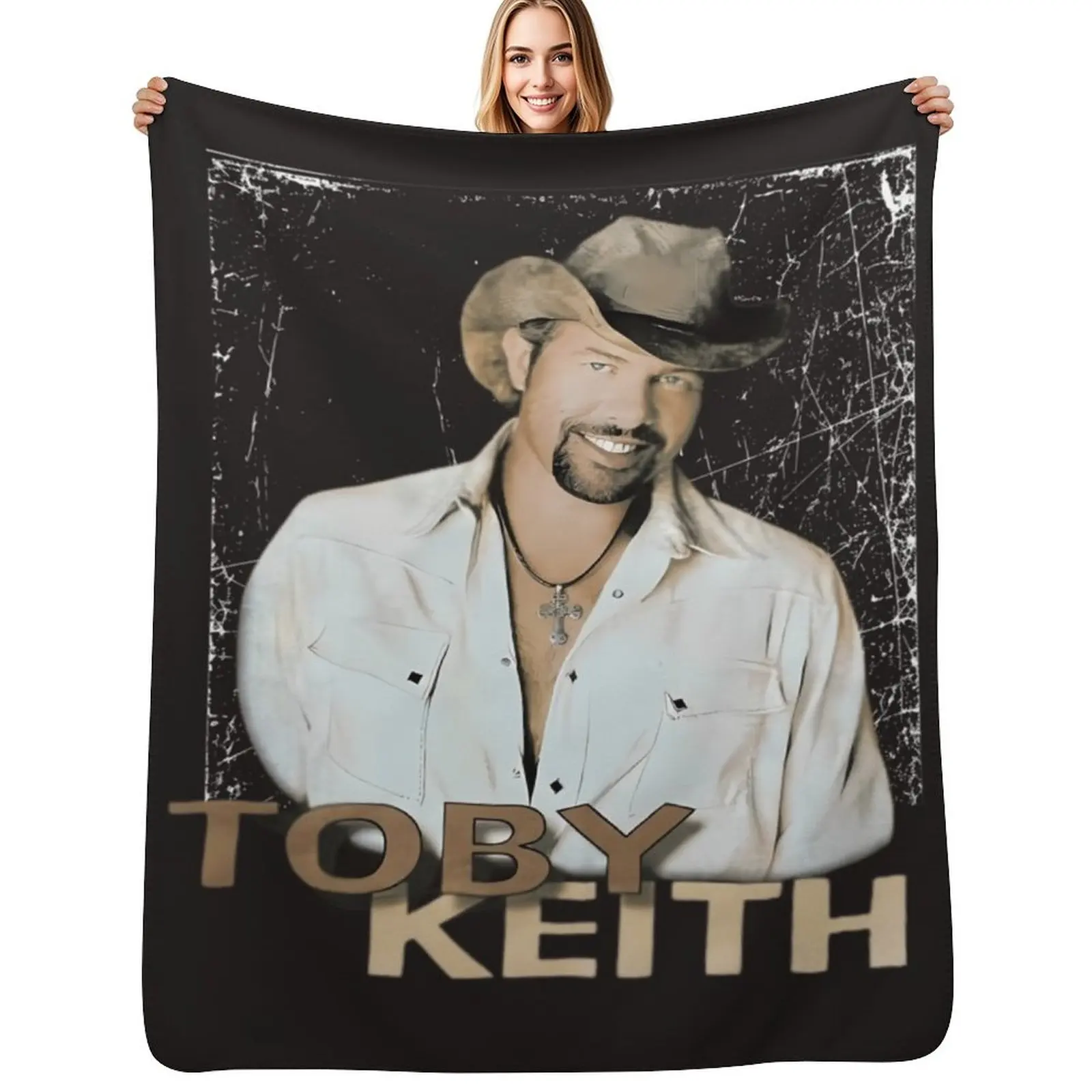 

Vintage Toby Keith Version 90S Throw Blanket Warm Comfortable Blanket for Office Napping