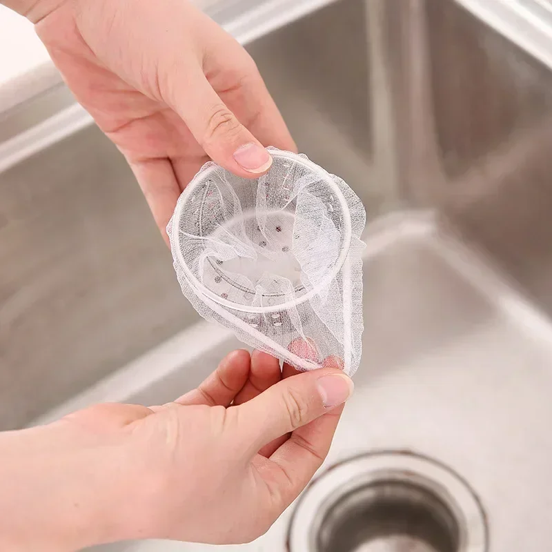 100pcs Disposable Sink Filter Kitchen Sewer Net Garbage Filter Bag Sink Strainer Accessories Bathroom0 Drain Hair Anti-blocking