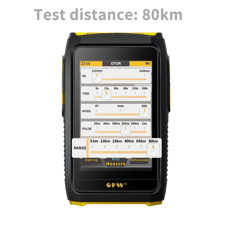 Imagem -04 - Refletômetro de Fibra Óptica para Ethernet Tester Ofw Mini Otdr Mapa do Evento Opm Vfl Ols 1550nm 20db 80km