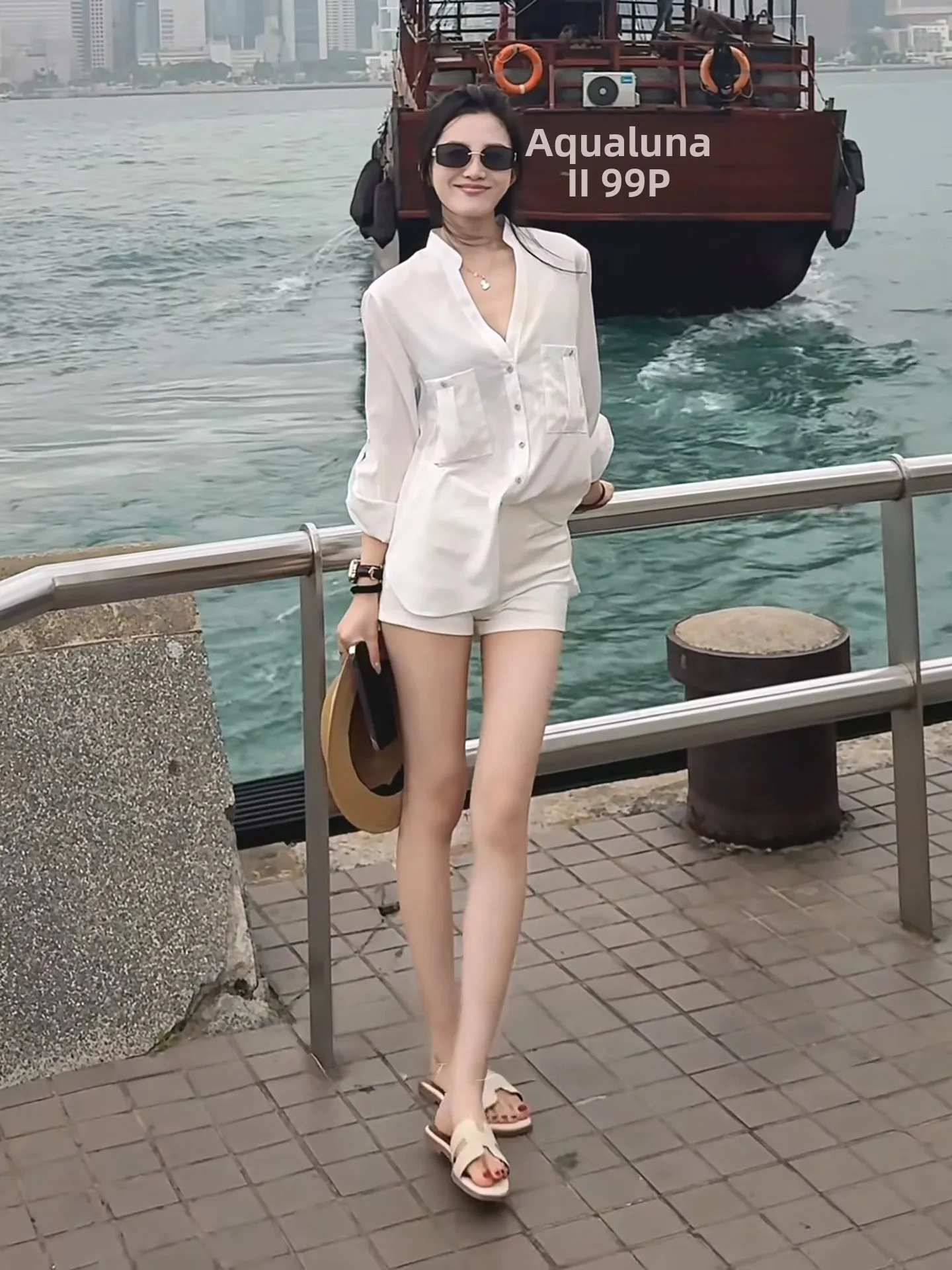 

Korean Style V-Neck Long Sleeve Women's Shirt Casual High-End Sun Protection Top Skin-Friendly Breathable Slim Fit Shirt