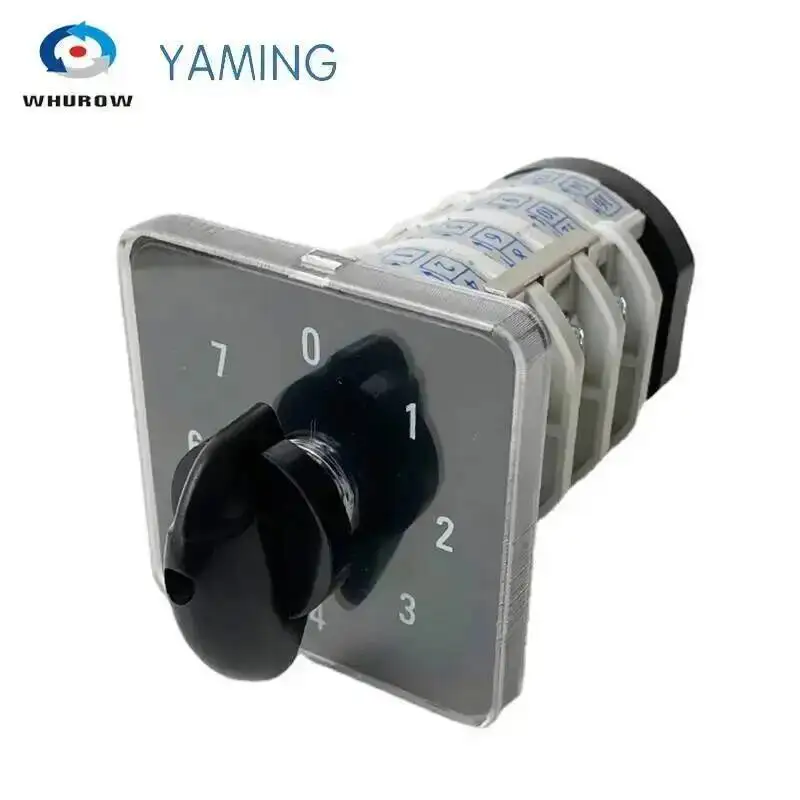 YMZ12-32/4 Rotary Knob 8 Position 0-7 Universal Manual Electrical Changeover Cam Switch 32A 690V Four Sections