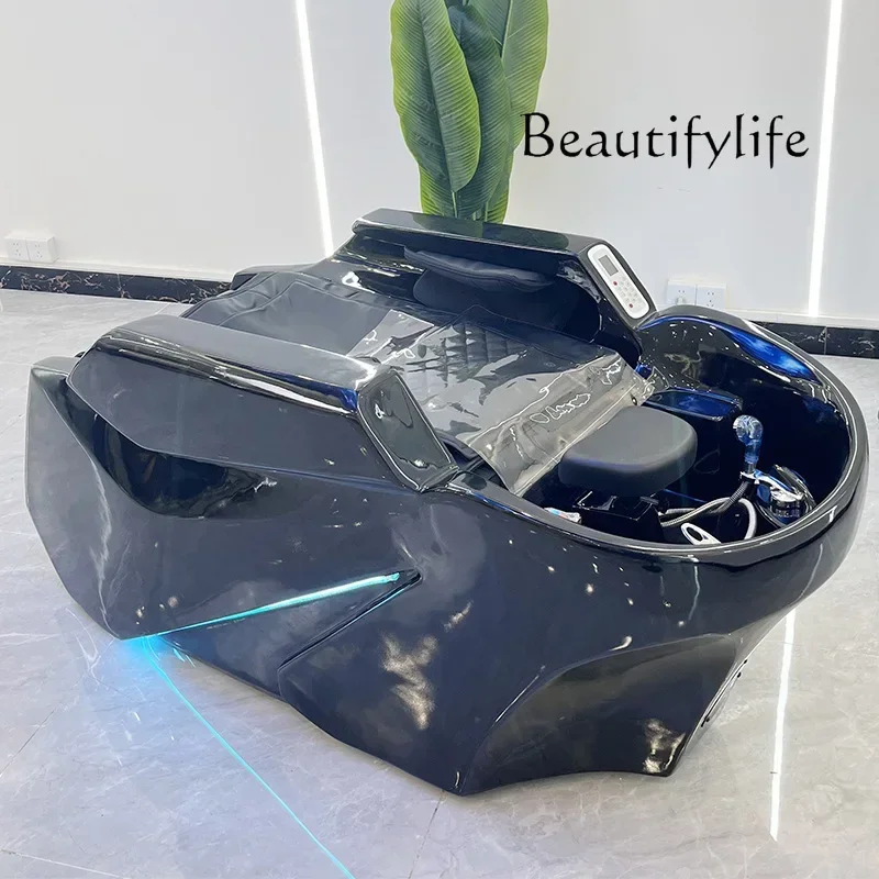 Massaggio elettrico intelligente Shampoo Letto Barbiere Circolazione automatica dell'acqua Fumigazione Parrucchiere ~