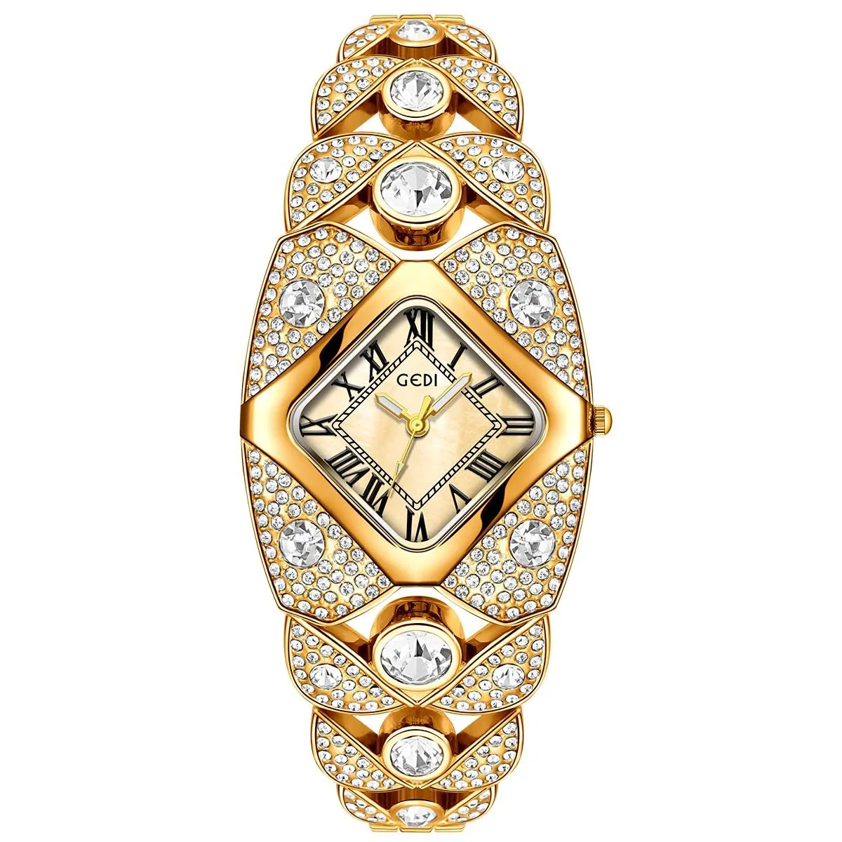 UTHAI L008 Fashionable Women Watch, Waterproof, Exquisite Brick Inlaid Quartz Watch, Light Luxury Clock Gift, Watches for Woman