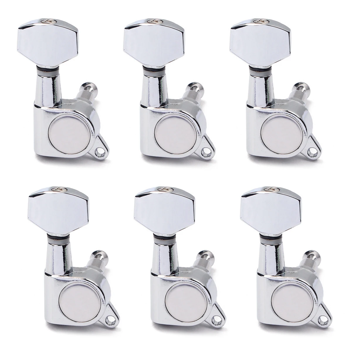 

1 set 1 Set Tuning Aluminum Alloy Durable Strong For Folk Electric Guitar Accessories Pegs Tools Guitar Tuning Pegs Silver
