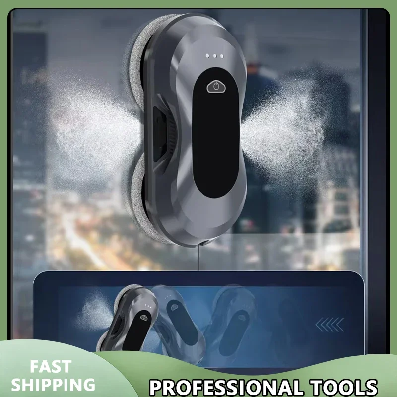 

Ultra-Thin Automatic Intelligent Window Cleaning Robot Household Artifacts Two-Way Water Spray for Home Windows