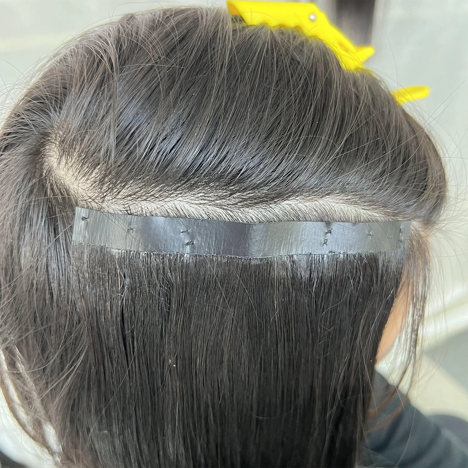 SWANEE-Grampo reto em extensões de cabelo para mulheres, preto natural, trama dupla, extensões de cabelo humano, cabelo remy brasileiro