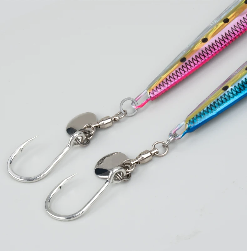OBSESSION HK043 5er-Set rotierende Pailletten-Jigging-Haken 8062 Slow Jigging Edelstahl High Carbon Spoon Spinner Assist Hook Tackle – Detail 7